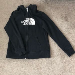 The North Face black hooded sweatshirt